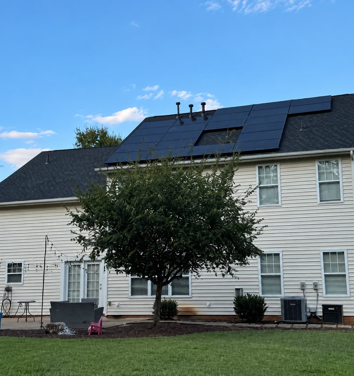 New residential solar panel installation by Roof and Solar Industries
