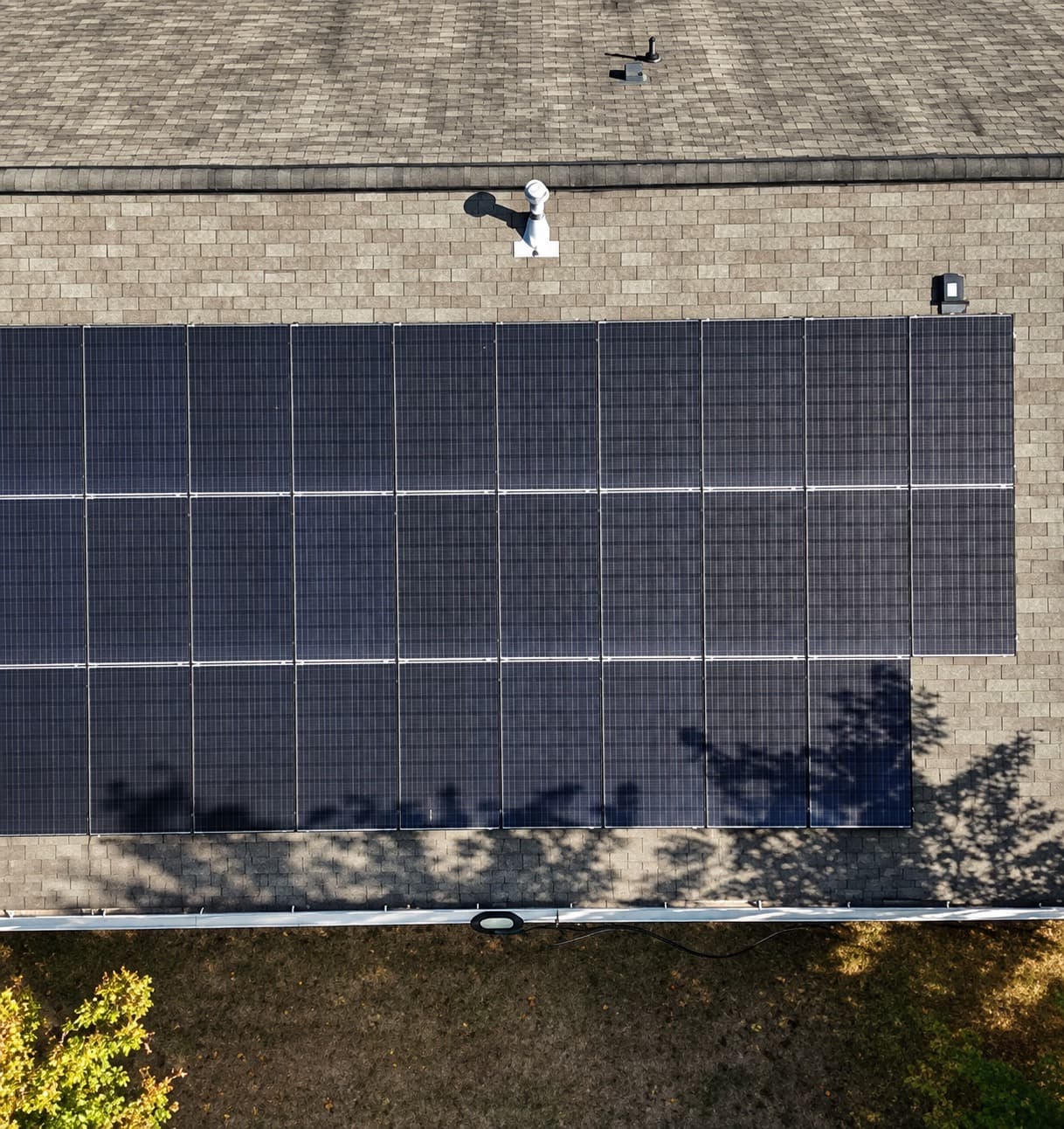 Roof prepared for solar panel removal and reinstallation